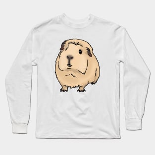 Cream with Dark Skin Crested Guinea Pig Long Sleeve T-Shirt